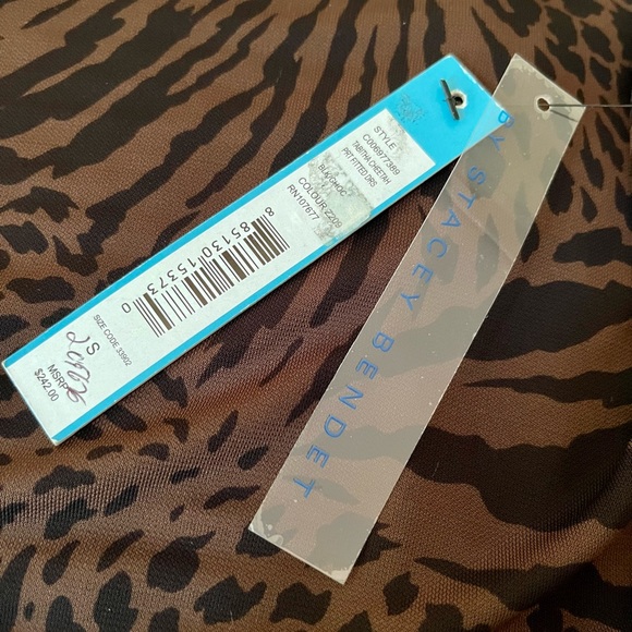 Alice+Olivia Tabitha Black and Chocolate Cheetah Print Bodycon Dress NWT SZ S - Picture 8 of 12